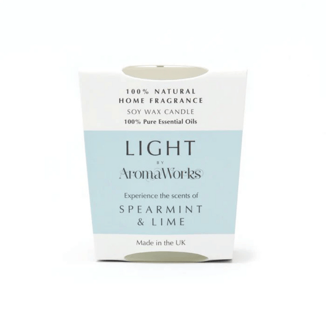 AromaWorks Light Range - Spearmint & Lime Candle 30cl