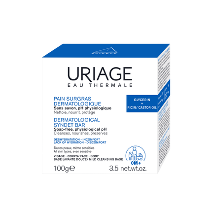 Uriage Derm Phy Dermatological Syndet Bar 100g