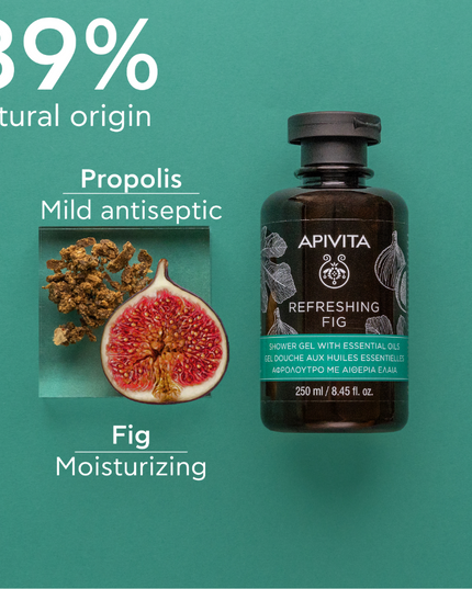 Apivita Refreshing Fig Shower Gel with Essential Oils 250ml