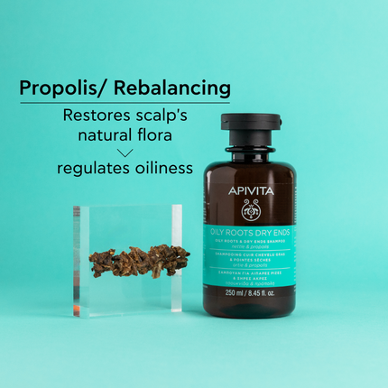 Apivita Oily Roots & Dry Ends Shampoo, Nettle & Propolis 250ml