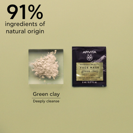 Apivita Express Face Mask Green Clay 2X8ml