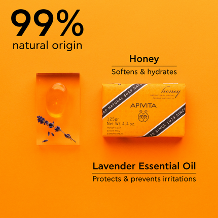Apivita Natural Soap Honey 125G