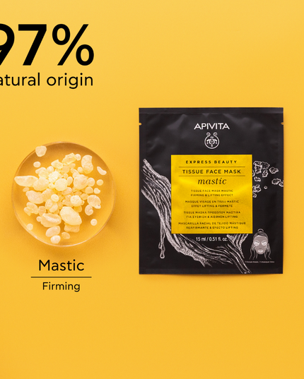 Apivita Tissue Face Mask- Mastic Firming & Lifting Effect 15ml