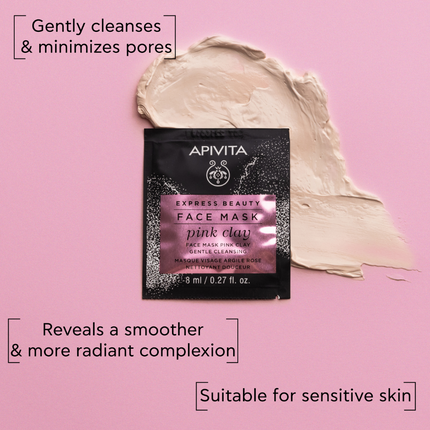 Apivita Pink Clay Gentle Cleansing Face Mask 2X8ml