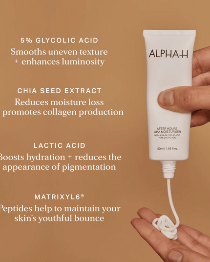 Alpha-H After Hours AHA Moisturiser - 50ml