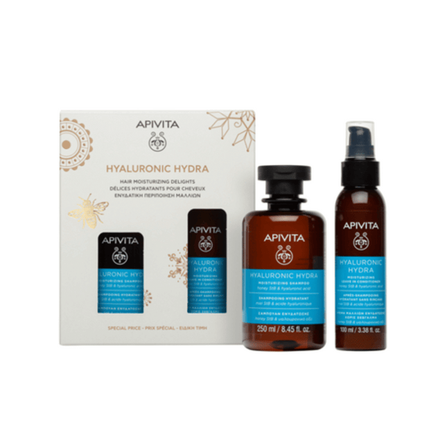 Apivita Hyaluronic Hydra Moisturising Shampoo + Conditioner Duo