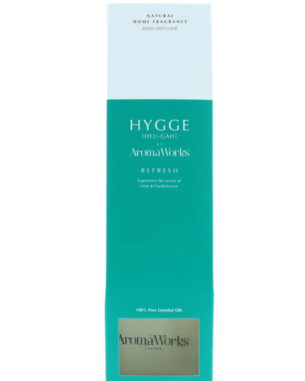 AromaWorks Hygge Reed Diffuser- Refresh Lime and Frankincense