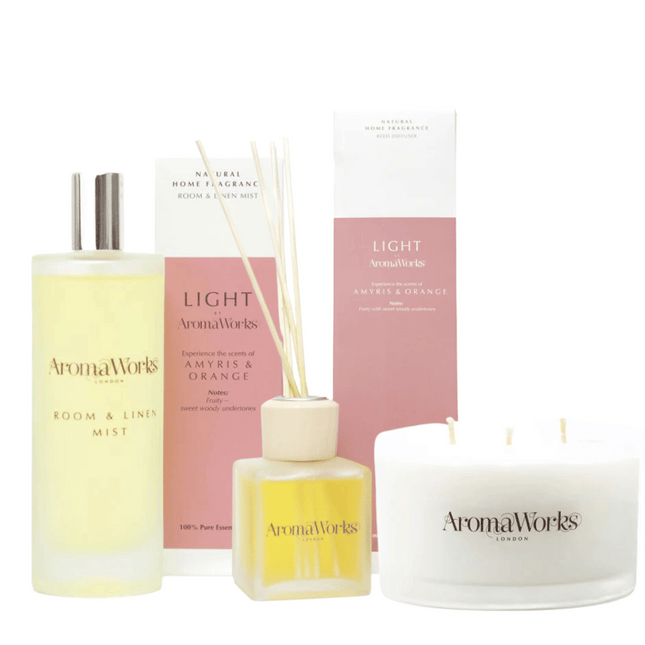 AromaWorks Light Range- Amyris & Orange Bundle with Free Room Mist