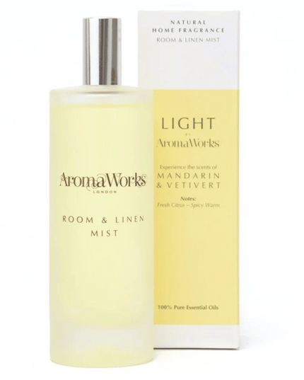 AromaWorks Light Range -Mandarin & Vetivert Room Mist 100ml