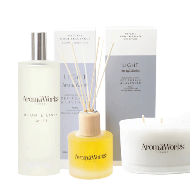 AromaWorks Light Range - Petitgrain & Lavender Bundle with Free Room Mist