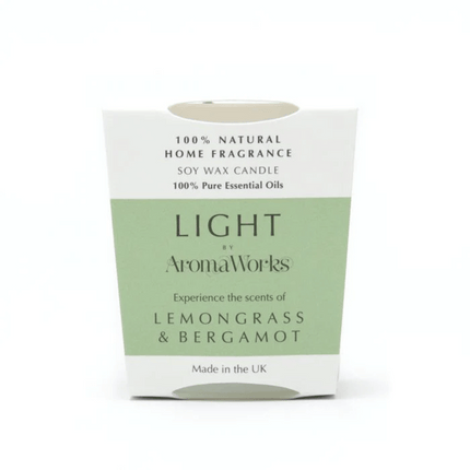 AromaWorks Light Range Lemongrass & Bergamot Candle 10cl Small