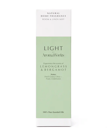 AromaWorks Light Range Lemongrass & Bergamot Room Mist 100ml