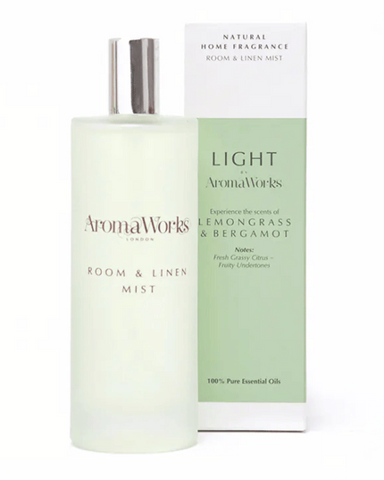 AromaWorks Light Range Lemongrass & Bergamot Room Mist 100ml