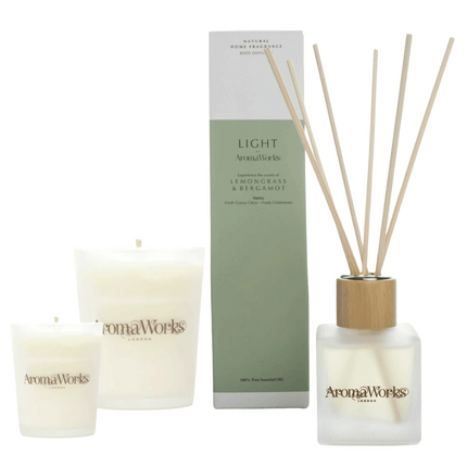 AromaWorks Light Range Lemongrass and Bergamot with Free Candle