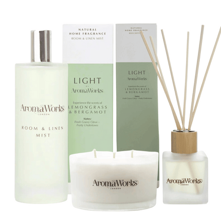 AromaWorks Light Range Lemongrass and Bergamot with Free Room Mist