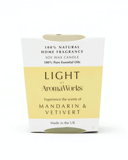AromaWorks Light Range Mandarin & Vetivert Candle 10cl Small