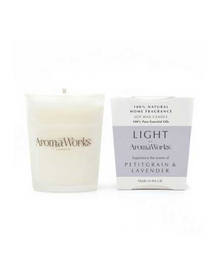 AromaWorks Light Range Petitgrain & Lavender Candle 10cl Small