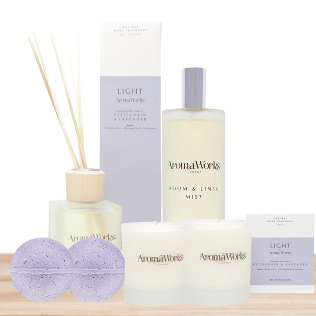 AromaWorks Light Range Petitgrain & Lavender Candle 10cl Small
