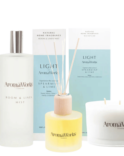 AromaWorks Light Range Spearmint & Lime Bundle with Free Room Mist