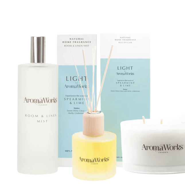 AromaWorks Light Range Spearmint & Lime Bundle with Free Room Mist