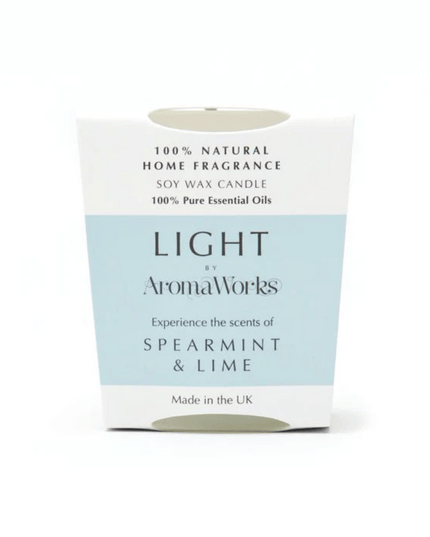 AromaWorks Light Range Spearmint & Lime Candle 10cl Small