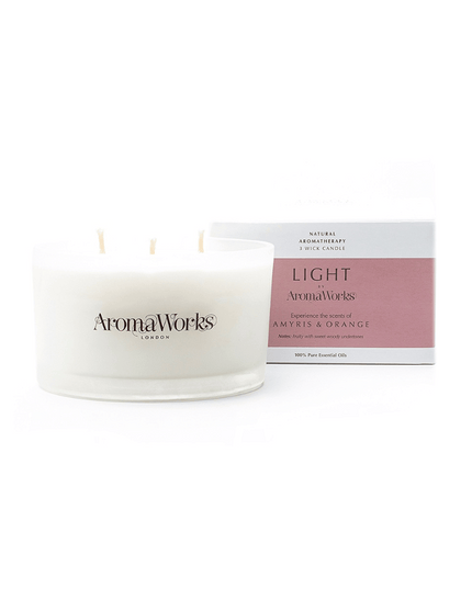 AromaWorks Light Range Amyris & Orange 3 Wick Candle