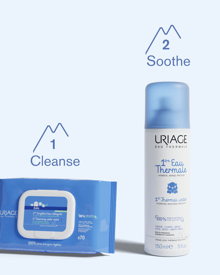 Uriage Baby's 1st Cleansing Thermal Water Wipes 70 Pack