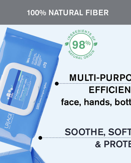 Uriage Baby's 1st Cleansing Thermal Water Wipes 70 Pack