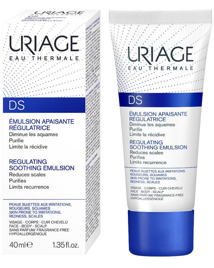 Uriage D.S. Regulating Emulsion, Irritation, Redness, Scales 40ml