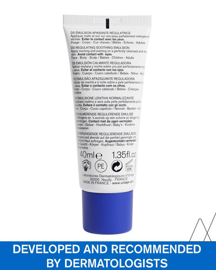 Uriage D.S. Regulating Emulsion, Irritation, Redness, Scales 40ml