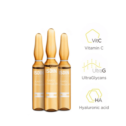 ISDINceutics Flavo-C Ultraglican Daily Antioxidant Serum X10 Ampoules Cosmetics Online