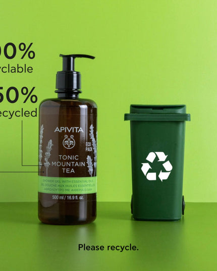 Apivita Tonic Mountain Tea Shower Gel 500ml