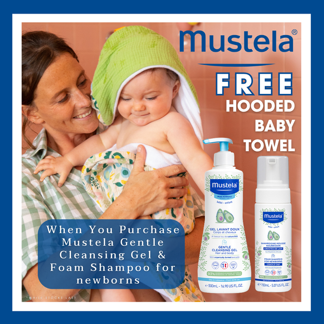 Mustela Bathtime Bliss Bundle – with FREE Hooded Towel!