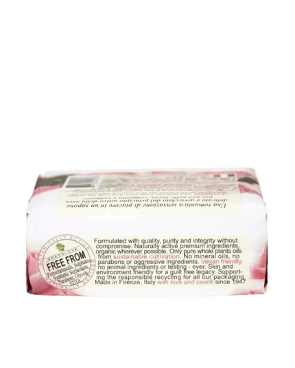 Nesti Dante Marsiglia Toscano Rosa Centifolia 200gm Soap Bar Side