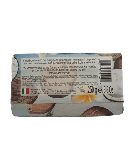 Nesti Dante Paradiso Tropicale St Bath Coconut & Frangipane Soap 250g Back