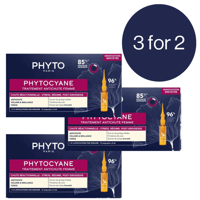 3 Months Supply - Phytocyane Anti Hair Loss Reactional Treatment Women Bundle