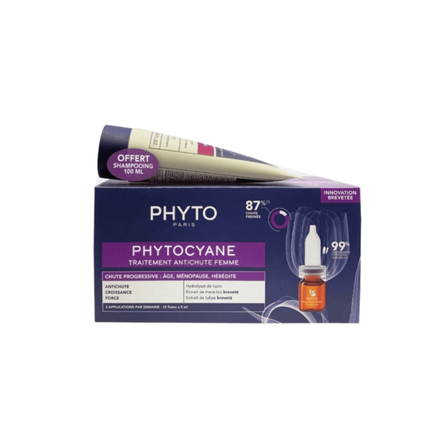 Phyto Phytocyane Progressive Treatment + Shampoo Kit