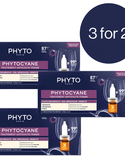 3 Month Supply - Phytocyane Progressive Anti Hair Loss Treatment Women Bundle