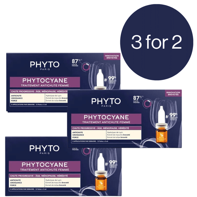 3 Month Supply - Phytocyane Progressive Anti Hair Loss Treatment Women Bundle