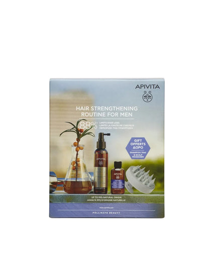Apivita Hair Strengthening Routine Set For Men