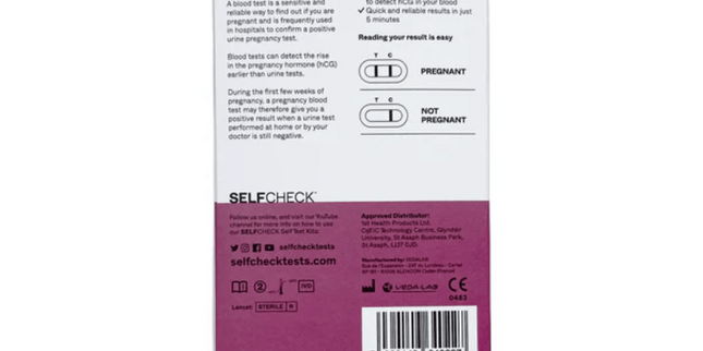 SELFCheck Pregnancy Blood Test - 1 Test