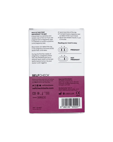 SELFCheck Pregnancy Blood Test - 1 Test