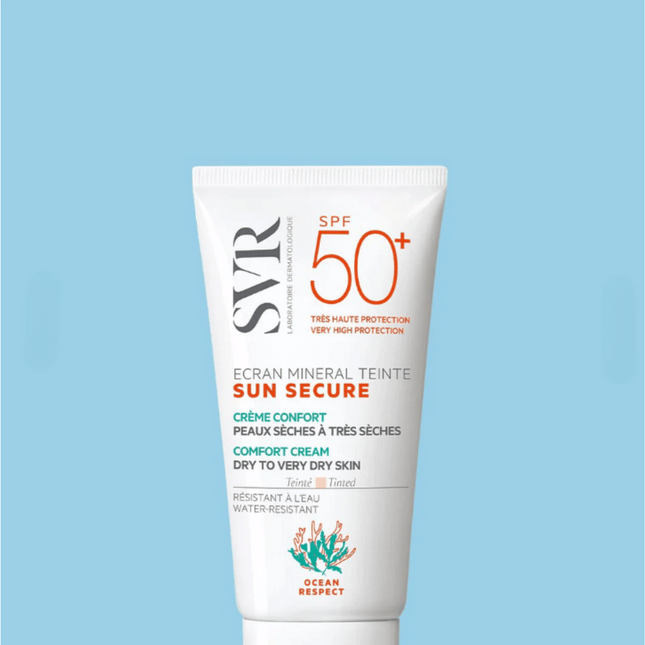 SVR SUN SECURE -MINERAL TINTED CREAM SPF50  DRY TO VERY DRY SKINS 60G