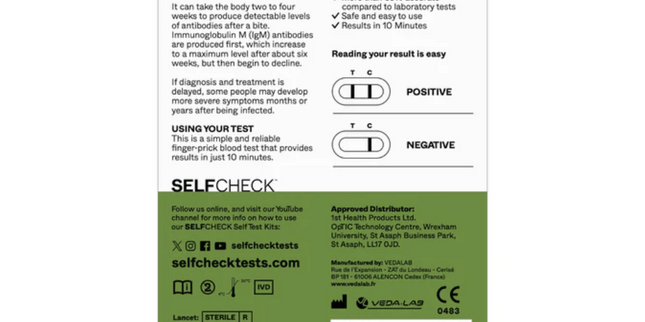 Selfcheck Lyme Disease Test - 1 Test