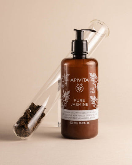 Apivita Pure Jasmine Shower Gel with Essential Oils Ecopack 500ml