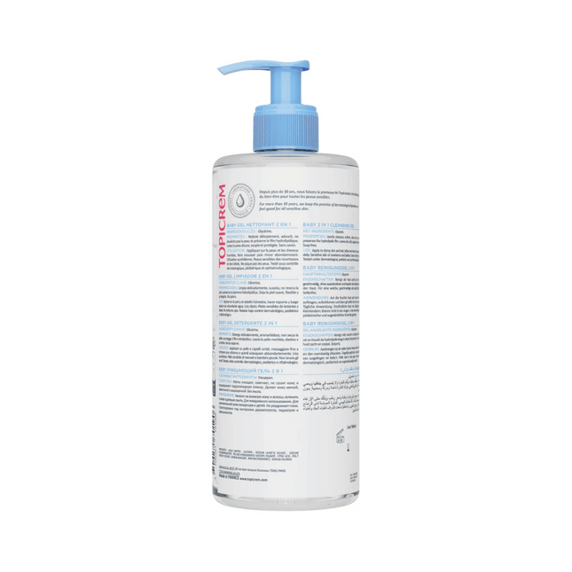 Topicrem Baby 2 In 1 Cleansing Gel 500ml