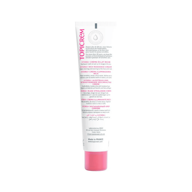 Topicrem Hydra+ Rich Moisturizing Radaince Cream 40ML