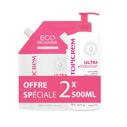 Topicrem UM Body Milk 500ml + UM Body Milk ECO-REFILL 500ml