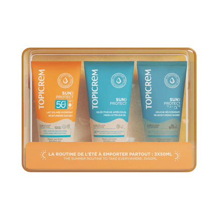 Topicrem Sun TRAVEL KIT (Sun milk + Fresh gel + Shower gel 3x50ml)