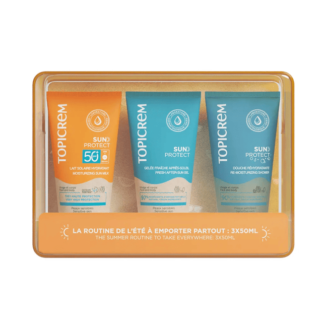 Topicrem Sun TRAVEL KIT (Sun milk + Fresh gel + Shower gel 3x50ml)